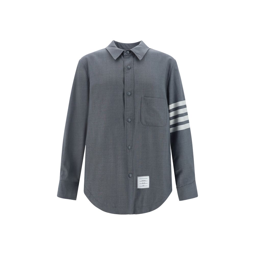 Thom Browne Gray Wool Oves Aries Dress Shirt